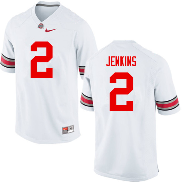 Men Ohio State Buckeyes #2 Malcolm Jenkins College Football Jerseys Game-White